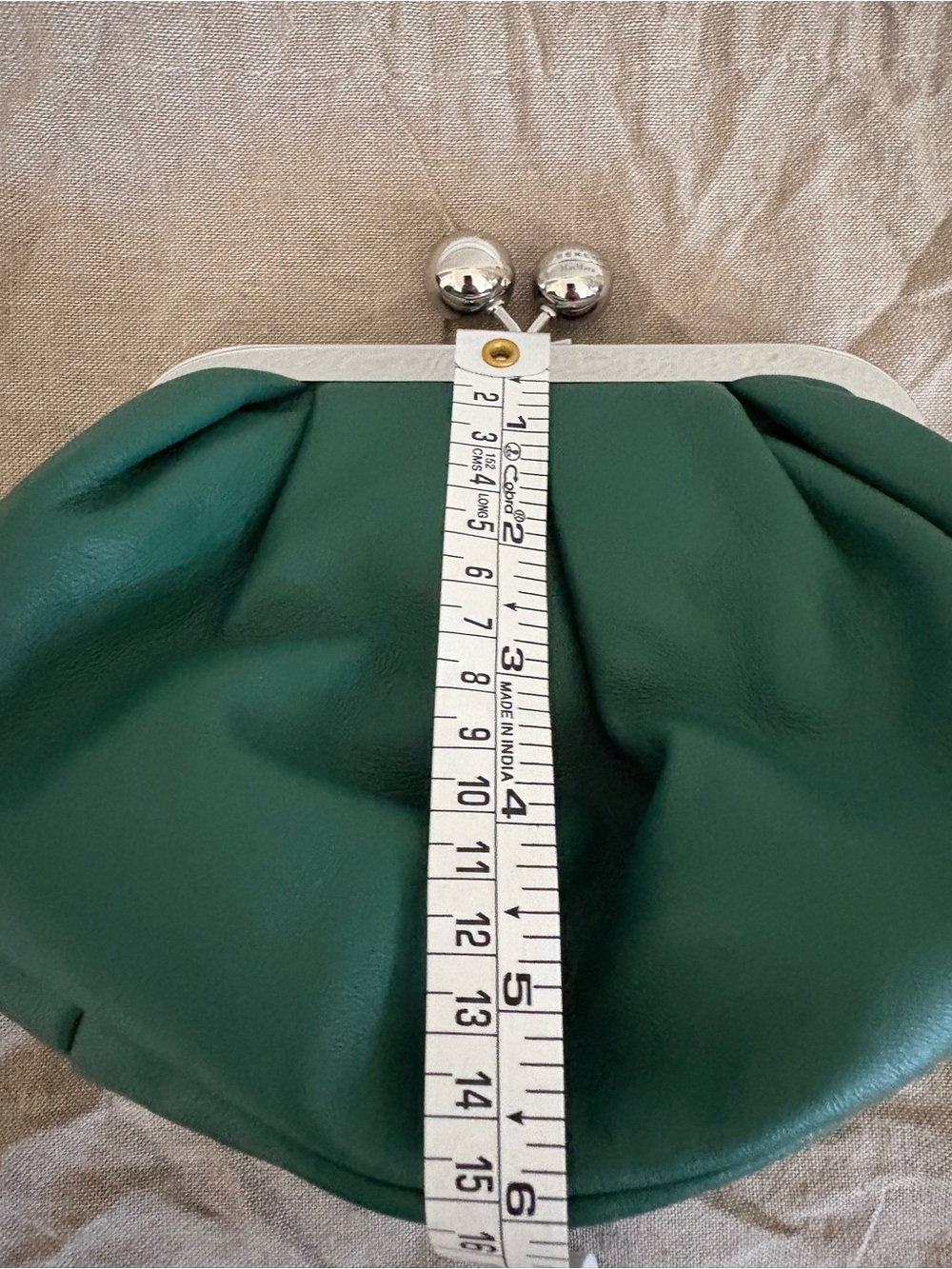 NWOT Weekend Max Mara Pasticcino Small Green Nappa Sheepskin Clutch Bag - Picture 5 of 5